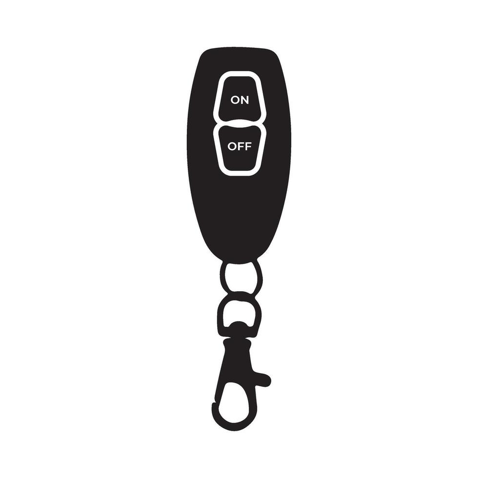 Wireless Remote Control Switch for Garage Gate Silhouette Illustration vector