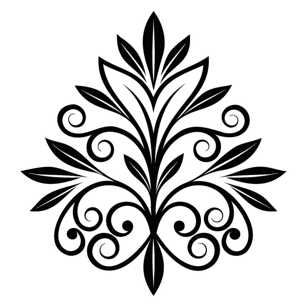 Floral Ornament Illustration, Abstract Decorative Pattern vector