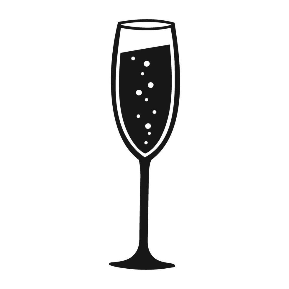 Champagne Glass Icon Illustration vector