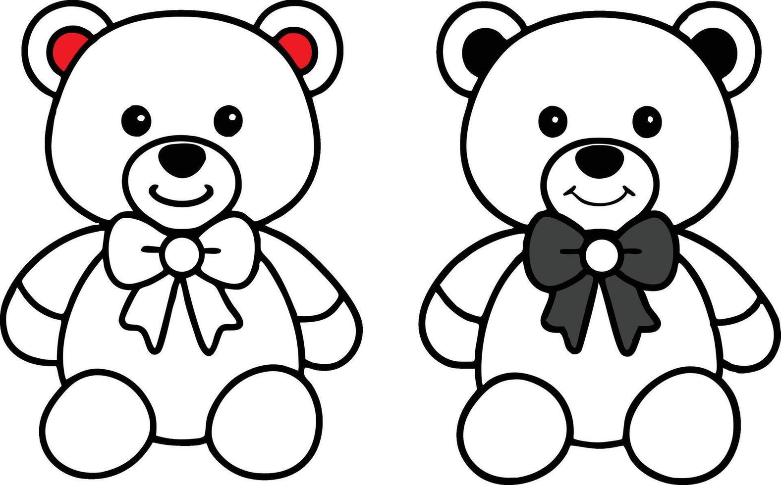 Cozy Teddy Bears with Scarves and Hats Holding Gifts and Treats vector