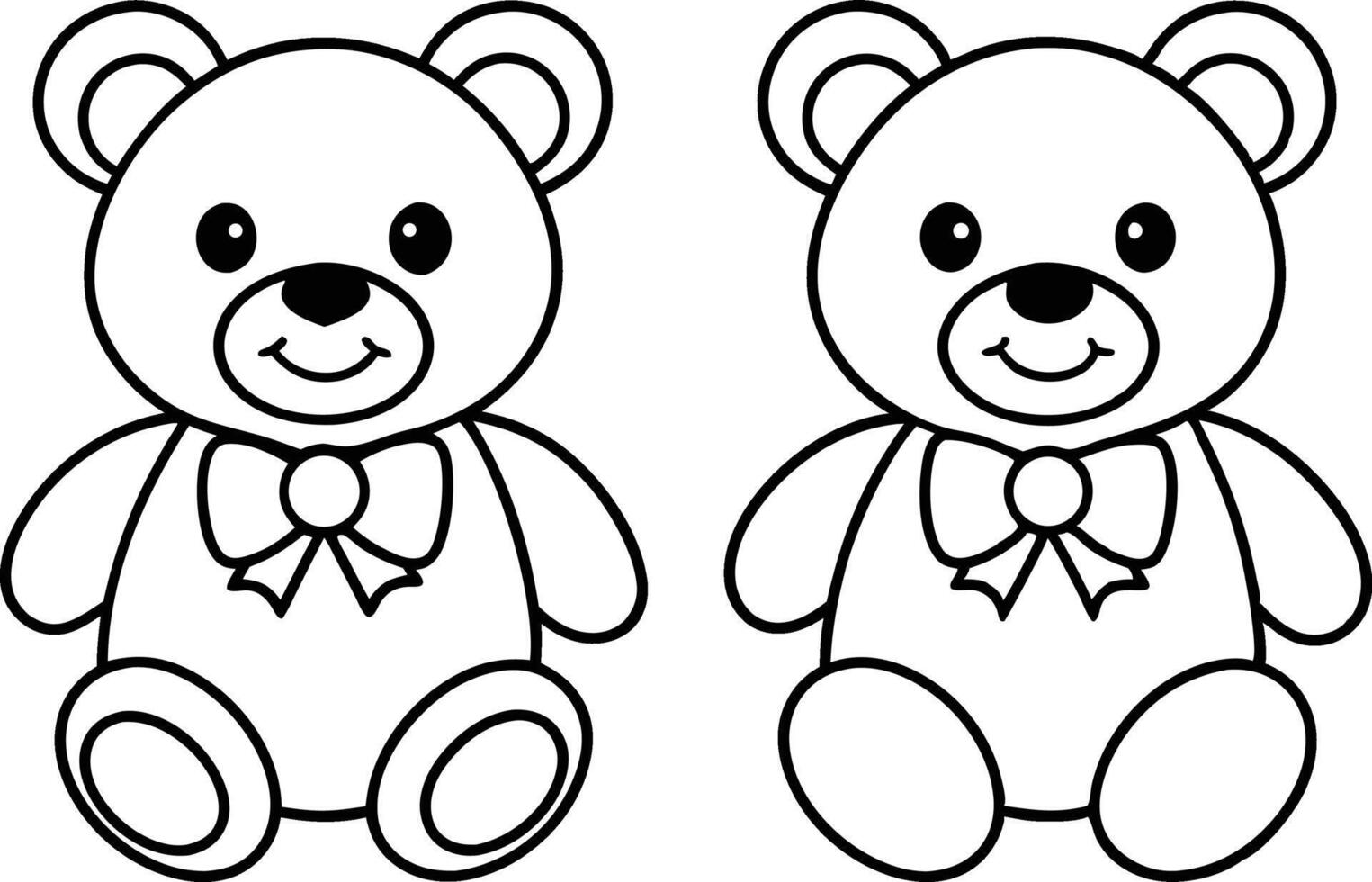 Adorable Christmas Teddy Bear Illustrations in Winter Outfits vector