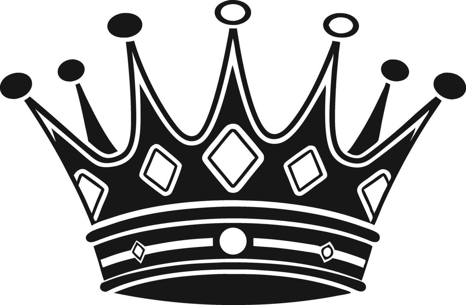 Flat Crown Icons for Branding and Interface Design vector