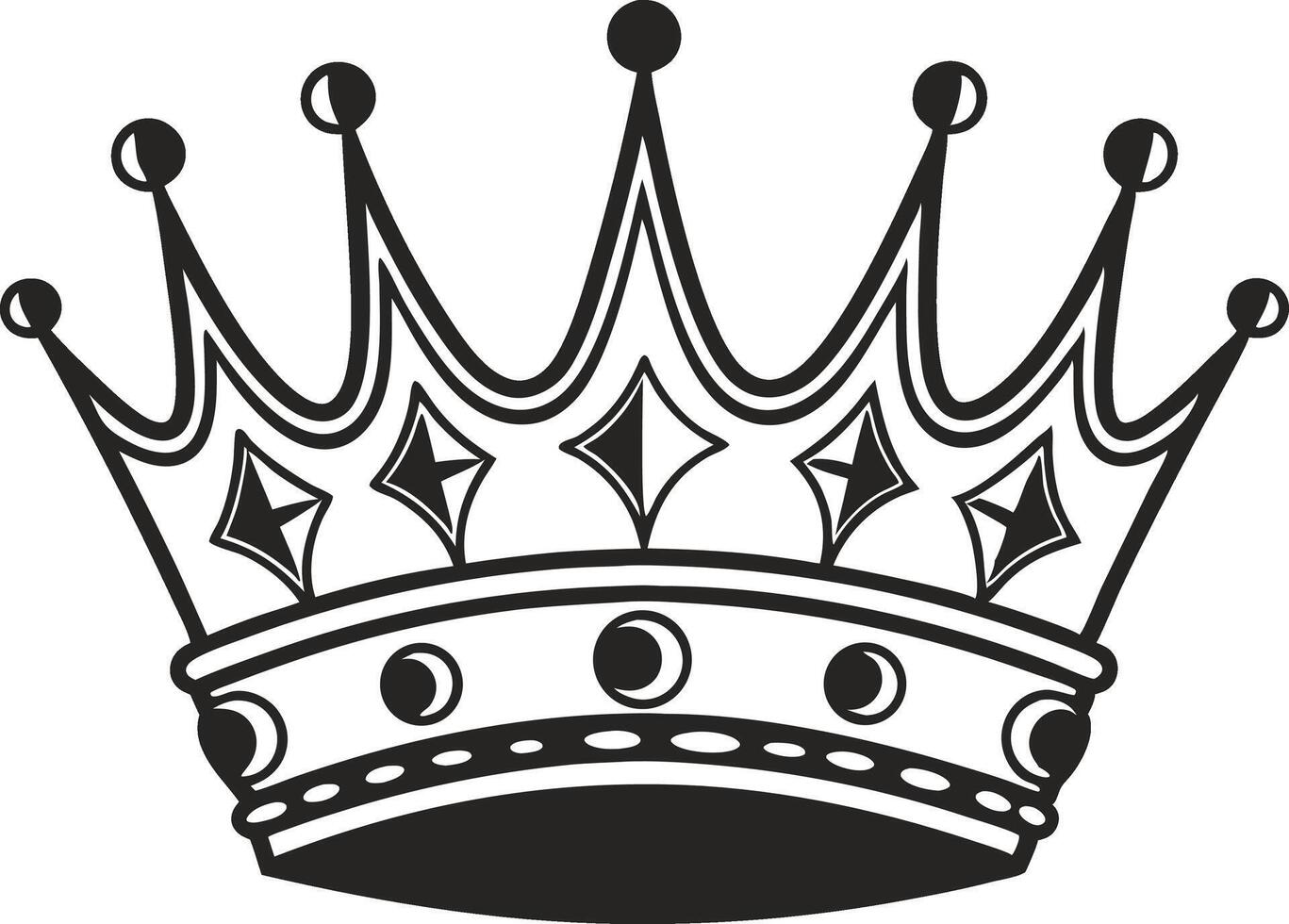 Crown Icon Set in Minimal Flat Design for Logos and UI vector