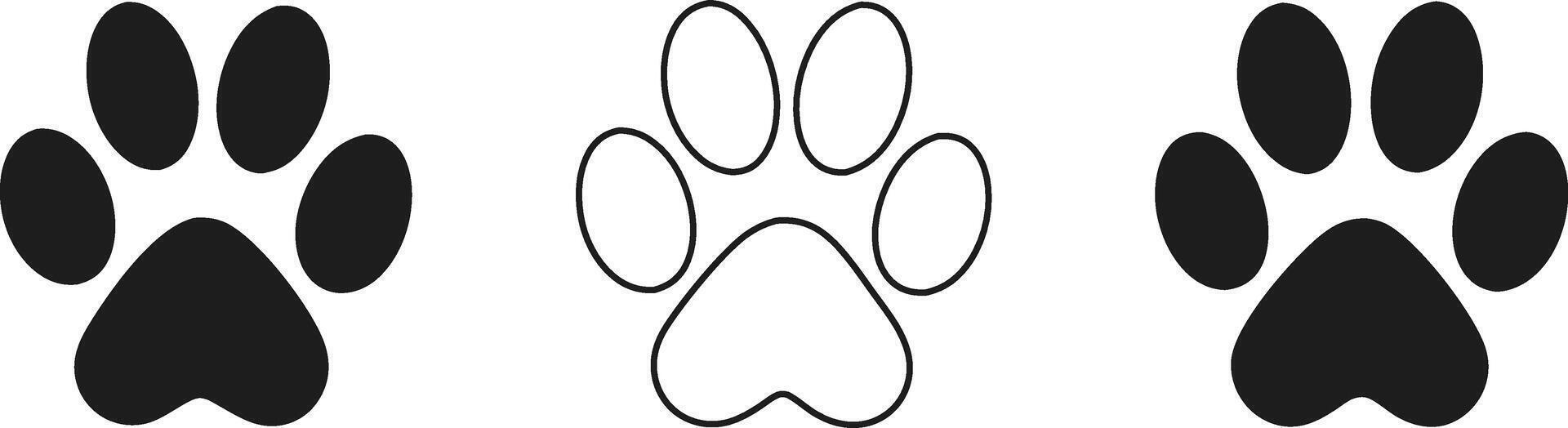 Animal Paw Print Set for Digital and Print Projects vector