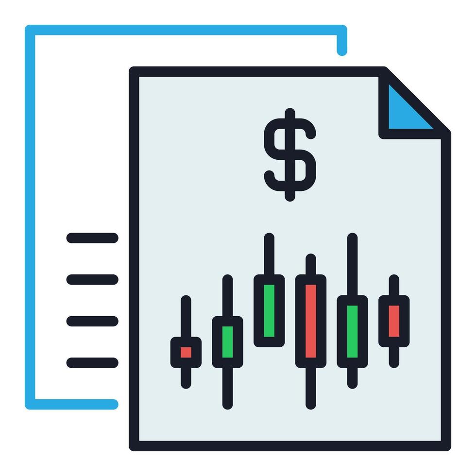 Trading Documents Crypto Beginners Guide colored icon or sign vector