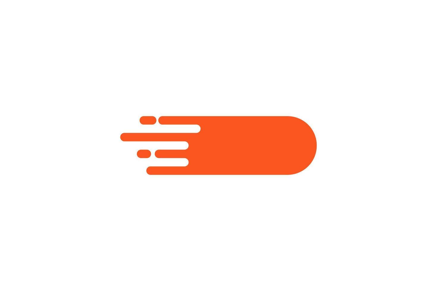 orange speed motion icon logo blank space for word sale or free vector
