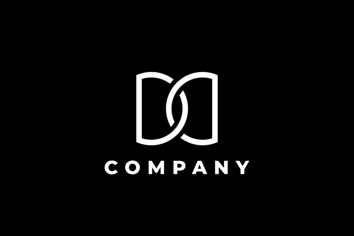 elegant monogram double letter d chained vector