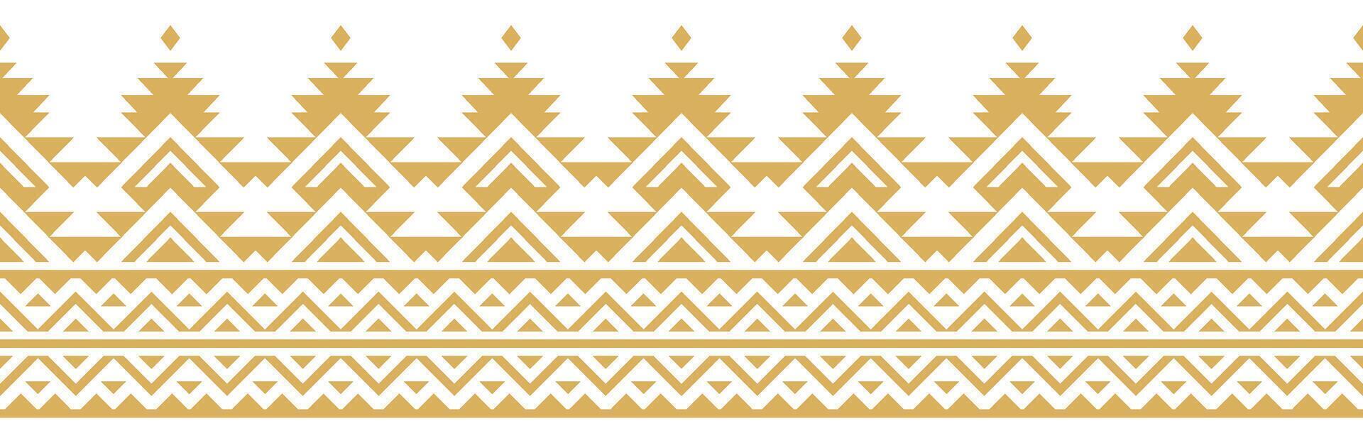 Aztec Geometric Border with Ethnic Stripe and Native American Decorative Style. vector