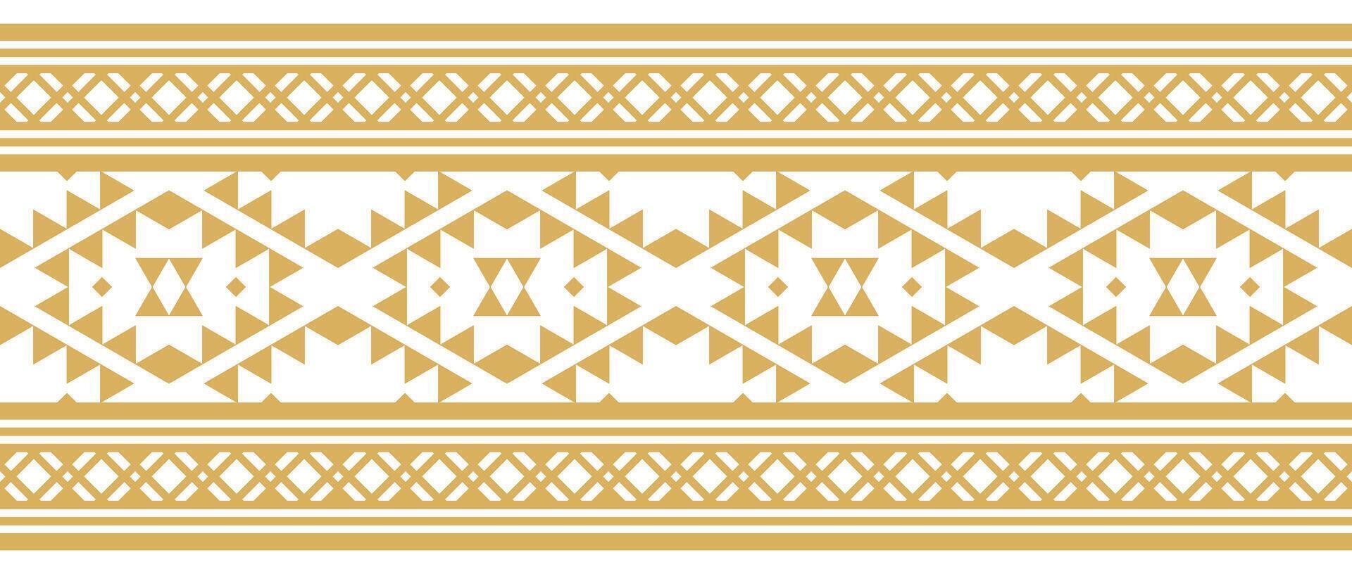 Decorative Geometric Stripe Background in Ethnic Aztec Style with Rich Texture Border. vector