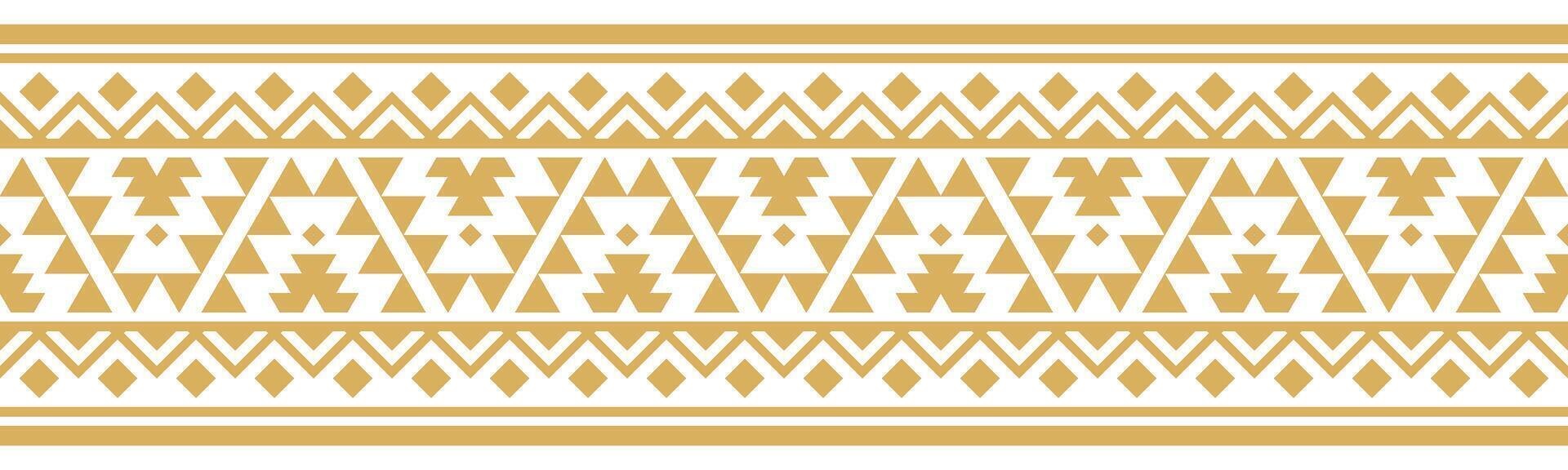 Pattern Aztec Stripe in Ethnic Style with Decorative Border and Geometric Texture. vector