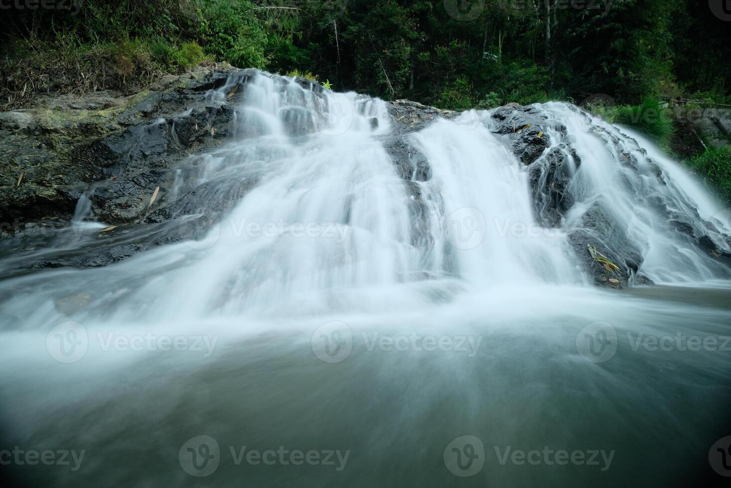 Curug 7 Bidadari, Sumowono, Semarang. Cool and fresh waterfall views in the forest photo
