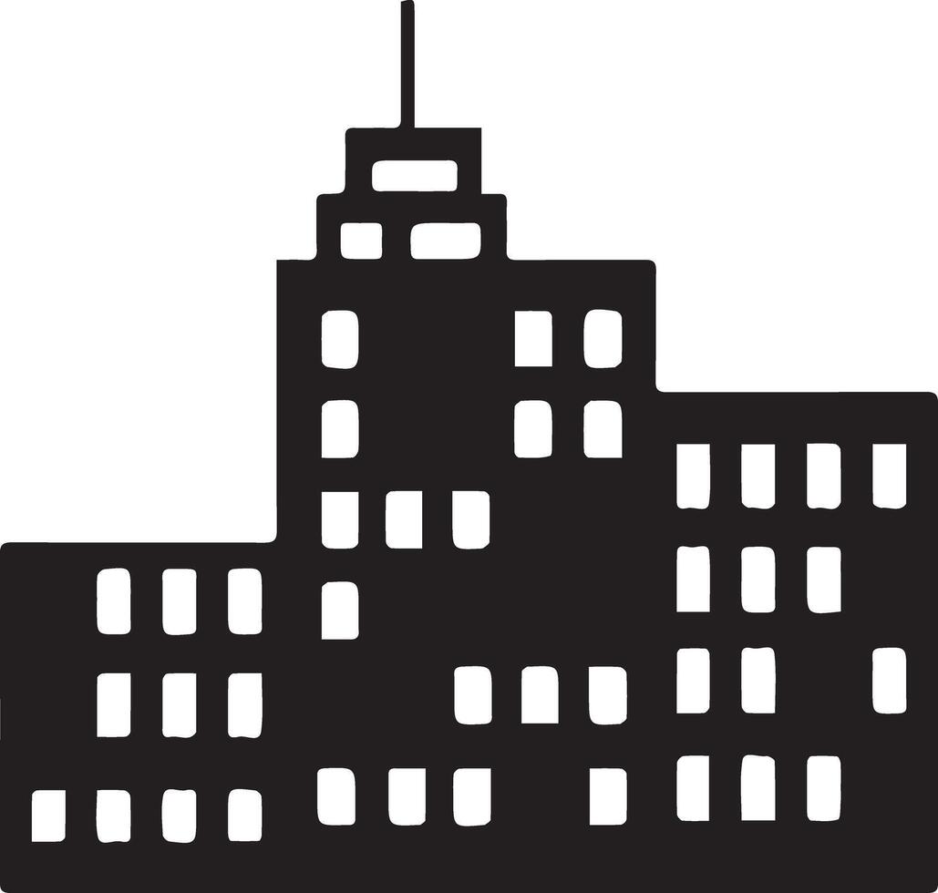 Modern building illustration with clean lines and geometric shapes, ideal for architectural designs and cityscape graphics vector