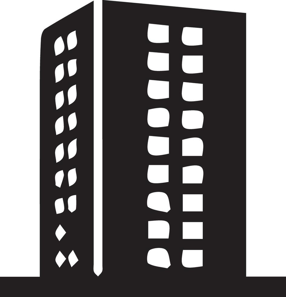 Flat building illustration icon set, perfect for smart city infographics, architectural firms, and minimalist web design vector