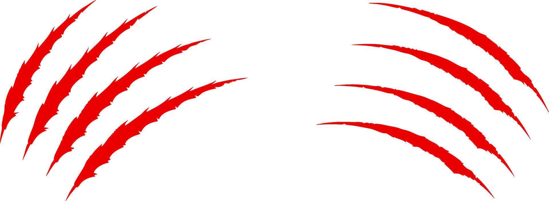 claw mark set, claws beast ripped marks beast claws scratch icon art illustration vector