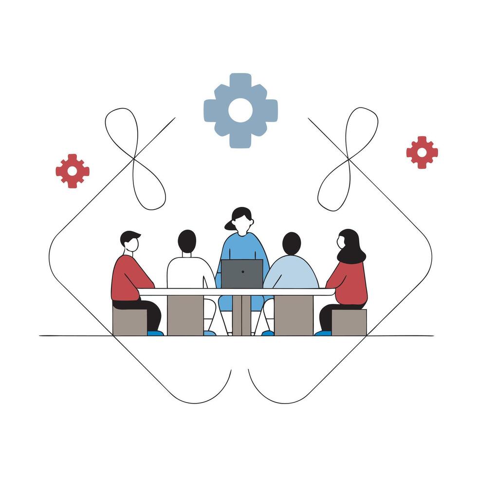 Inclusive workplace collaboration concept vector