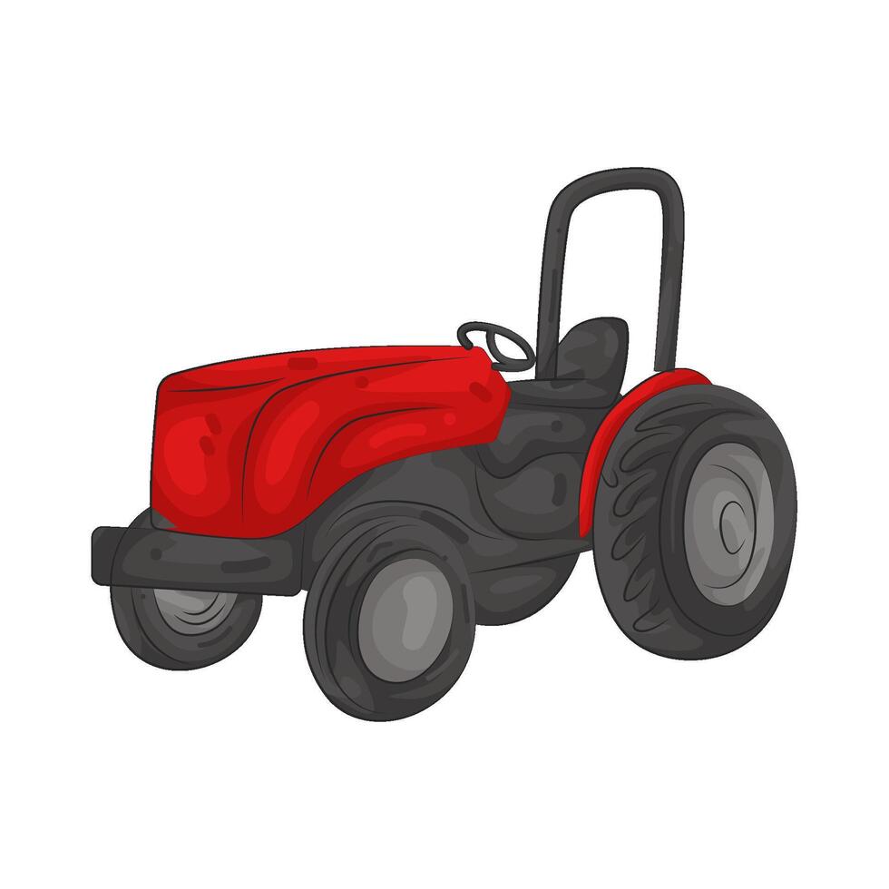 Illustration of farm tractor vector