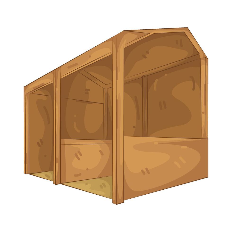 Illustration of farm stable vector