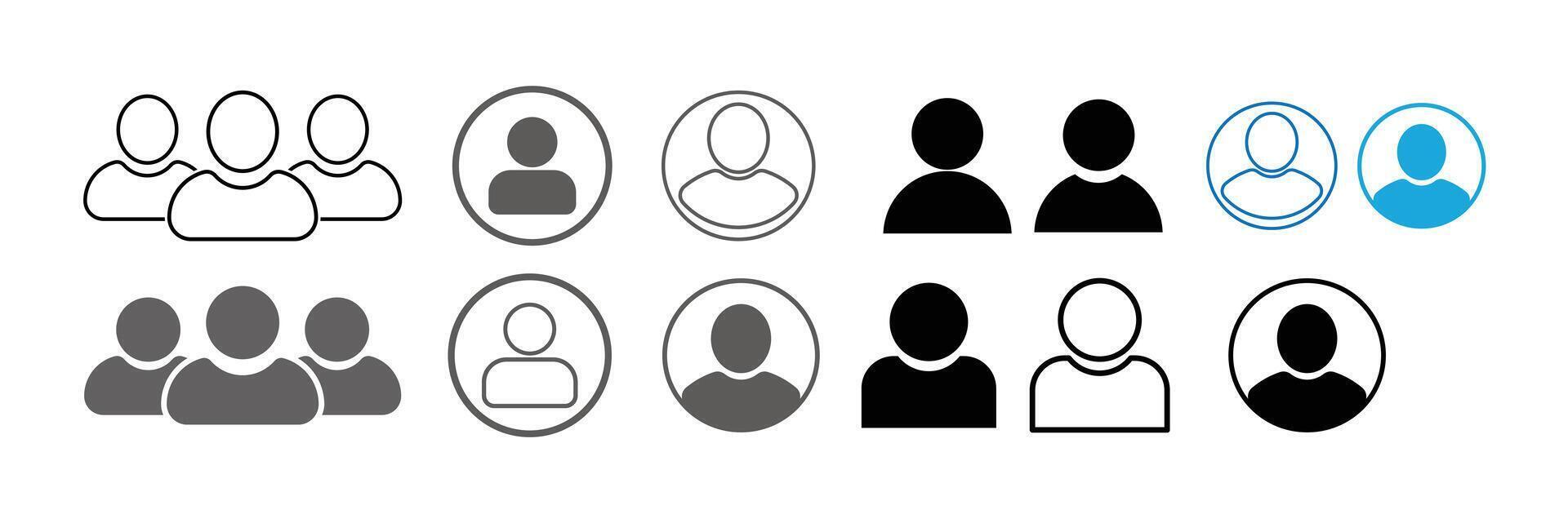 People group and team. Persons symbol infographics icon. Set user button. vector