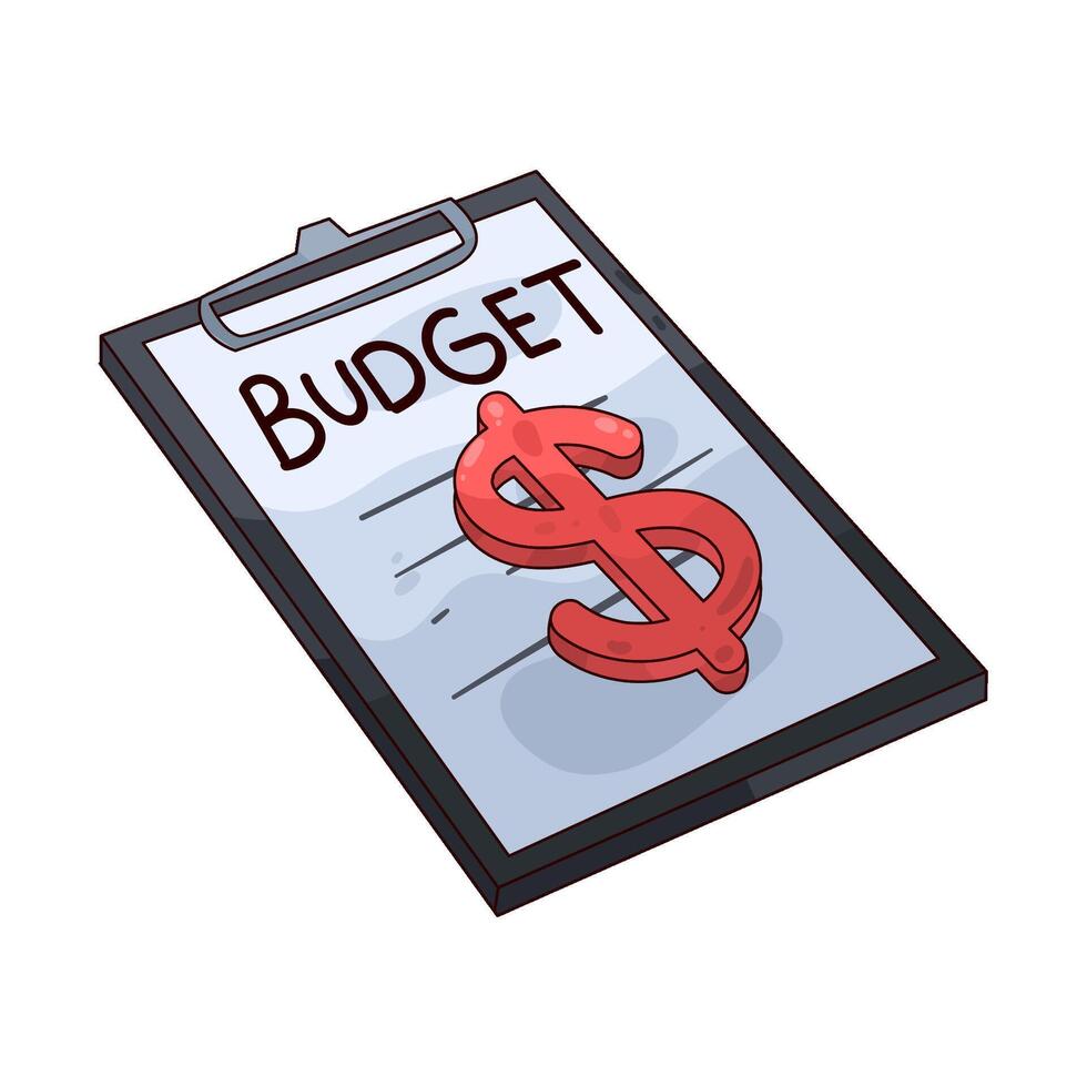 illustration of budget report vector