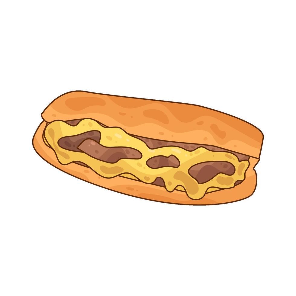 Philly Cheesesteak illustration vector