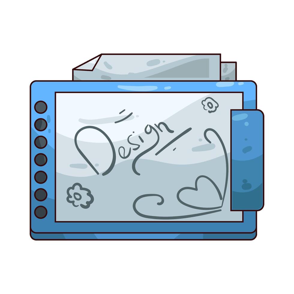 graphic tablet illustration vector