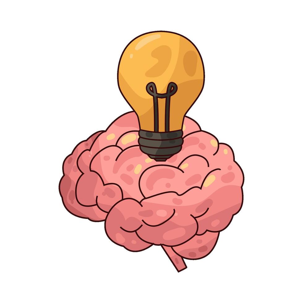 illustrations of brainstorming vector