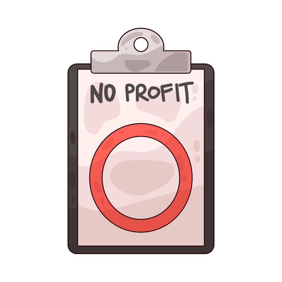 no profit illustration vector