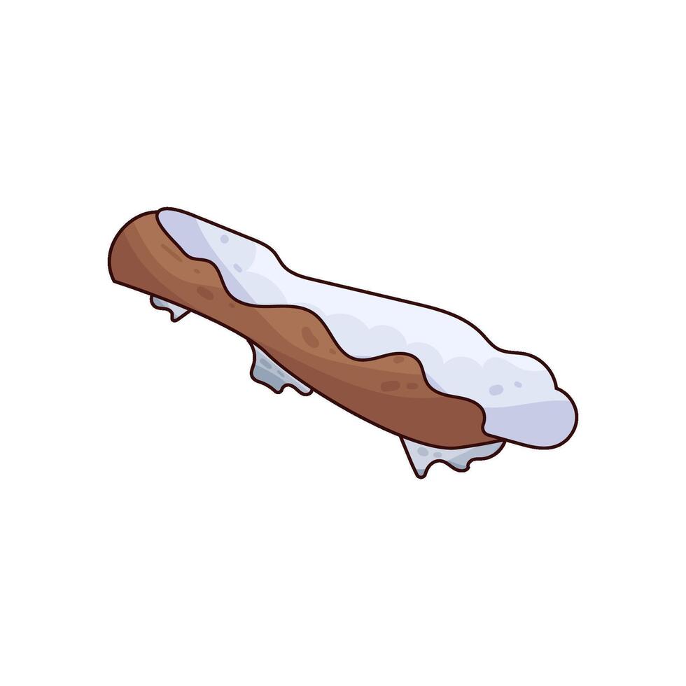 ice on wood vector