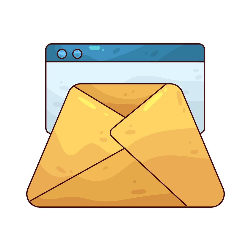 illustration of email message vector