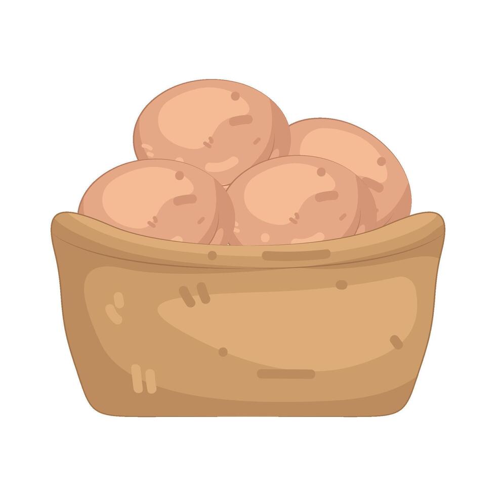Illustration of egg basket vector