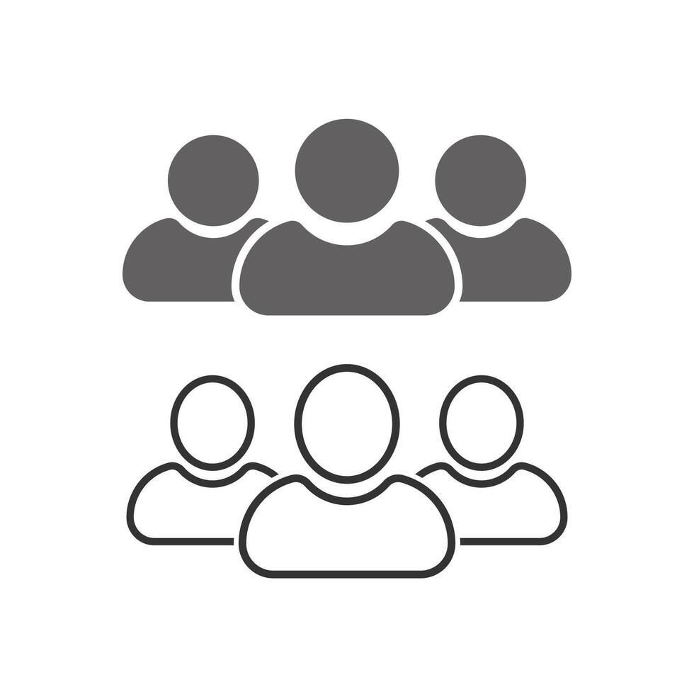 group glyph icon. people group icons. vector