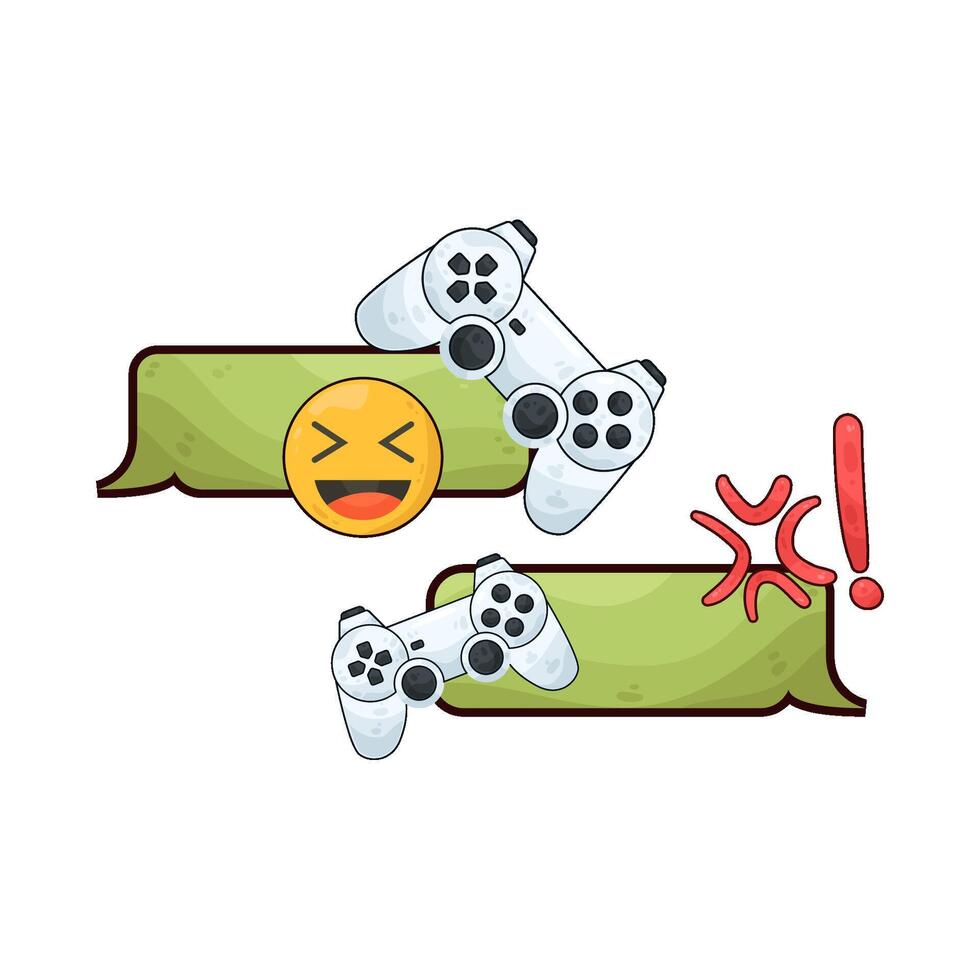 chat box with game controller illustration vector