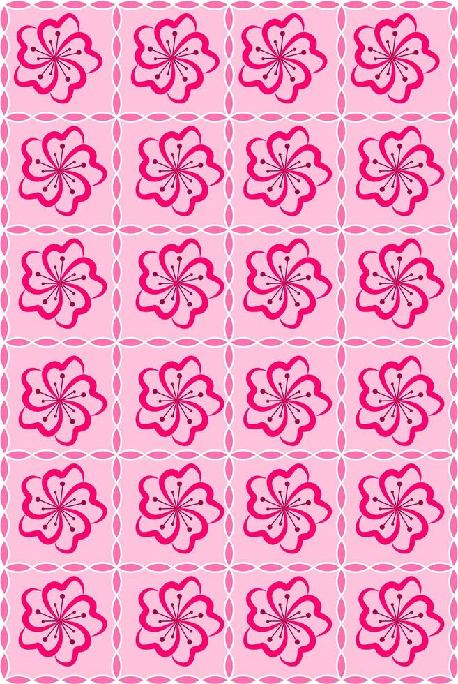 Pink Textile Motif for Design Projects vector