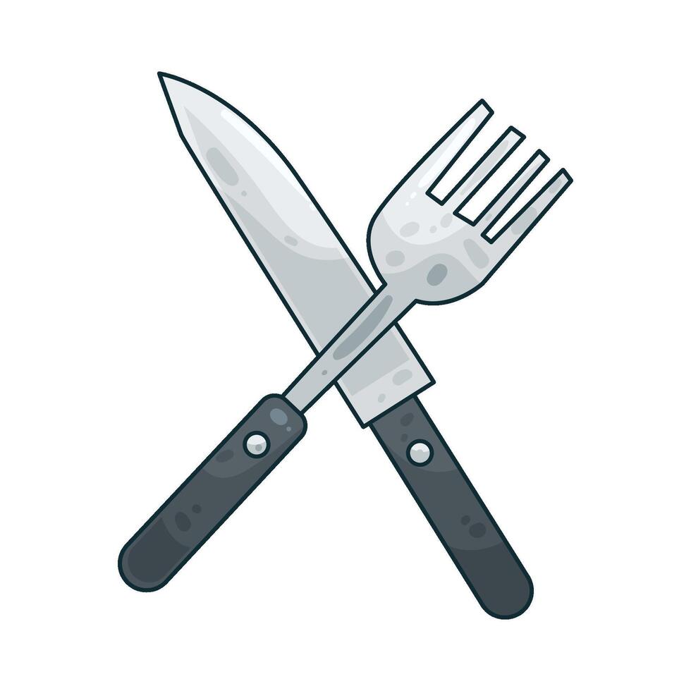 knife and fork vector
