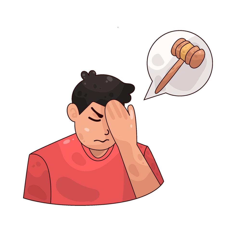 Legal lawsuit illustration vector