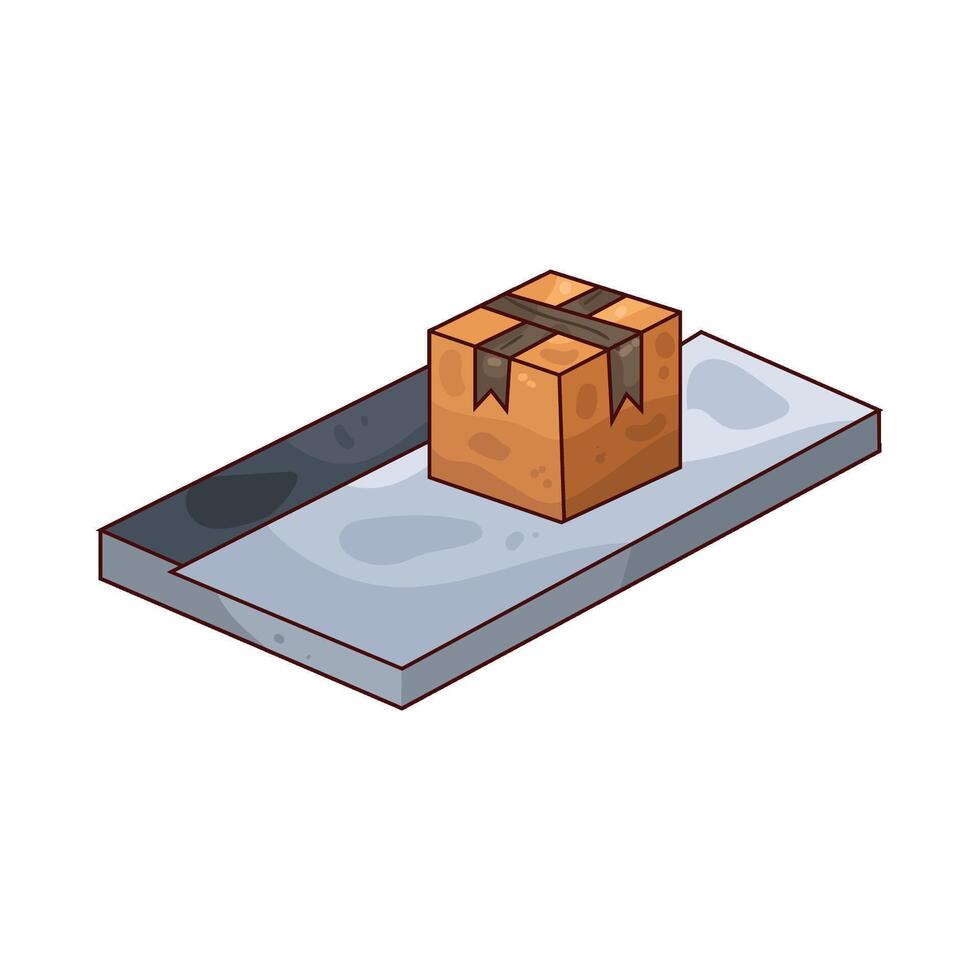 sealed box illustration vector