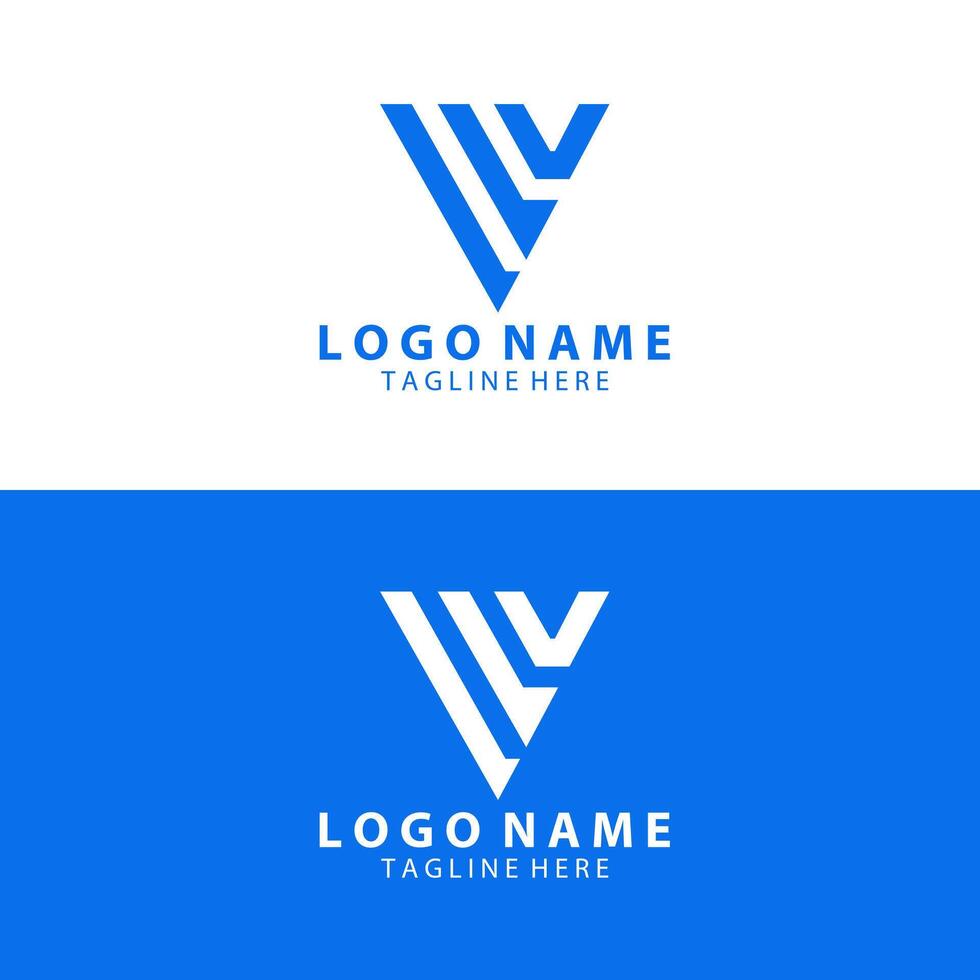 initial letter VVV logo design vector