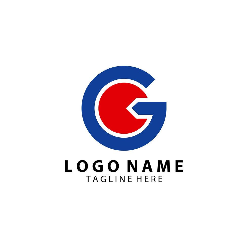 initial letter GC logo design vector