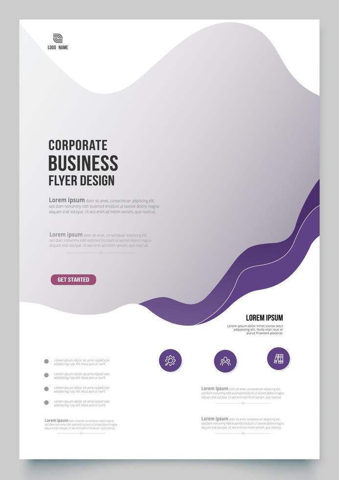Business card template for presentation. vector