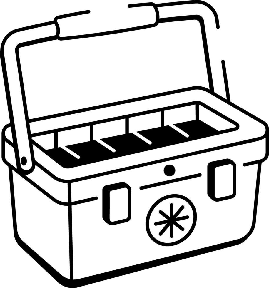 A hand drawn style icon of an organ cooler vector