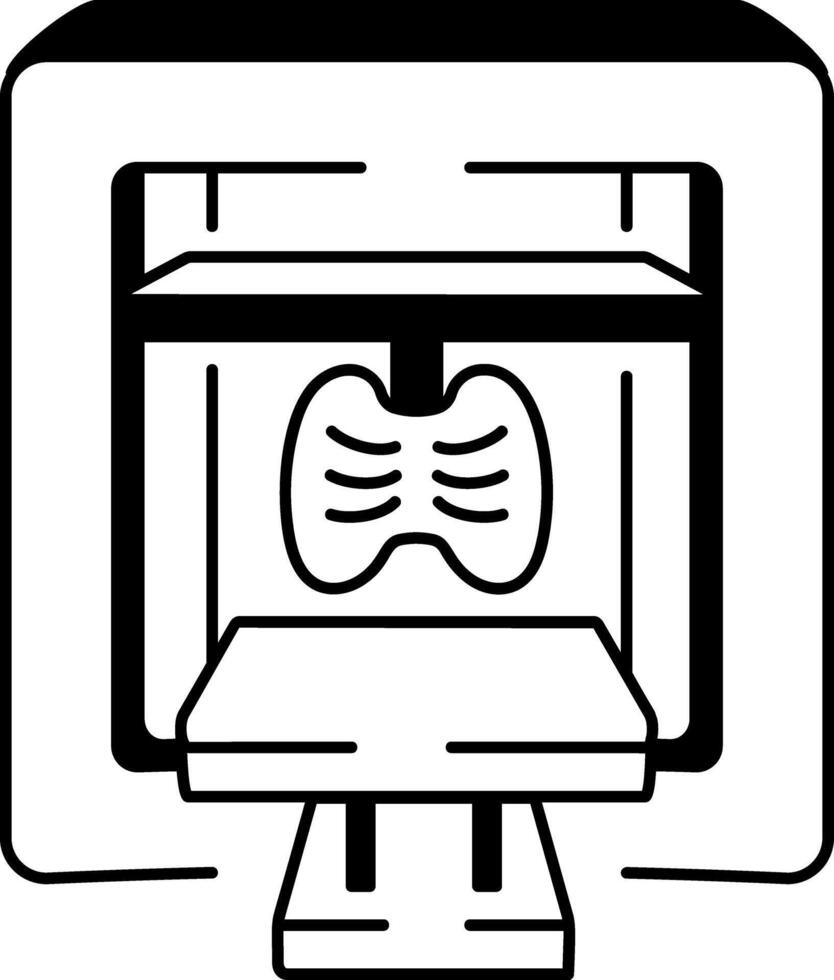 A hand drawn style icon showing bioprinting vector