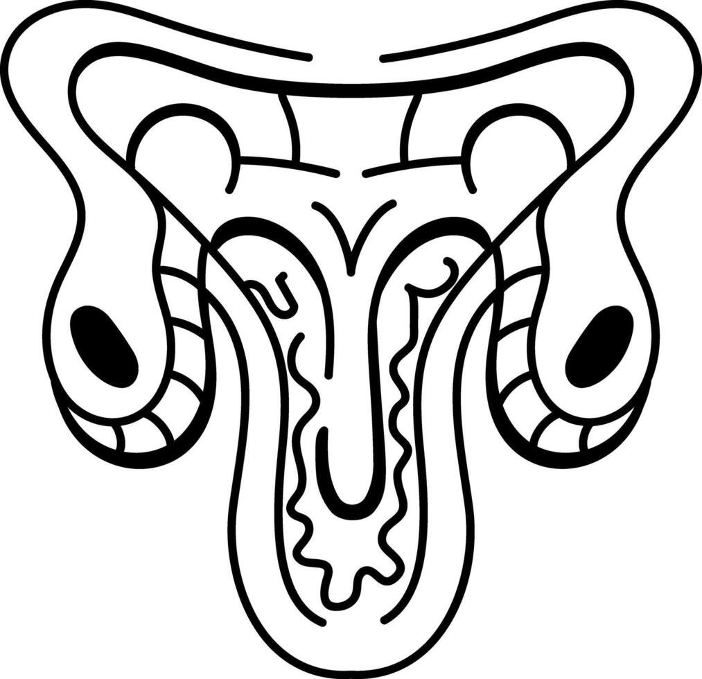 Reproductive symbol icon in hand drawn style vector