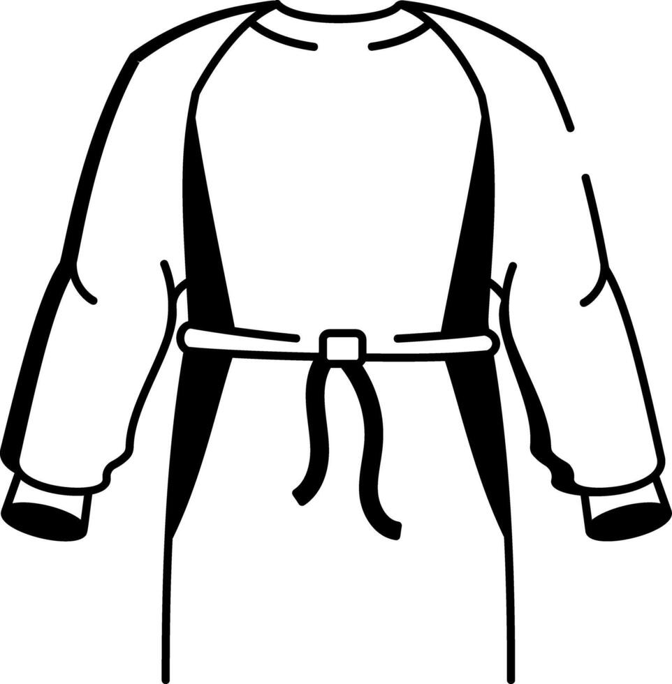 Hand drawn style icon of a surgical gown vector