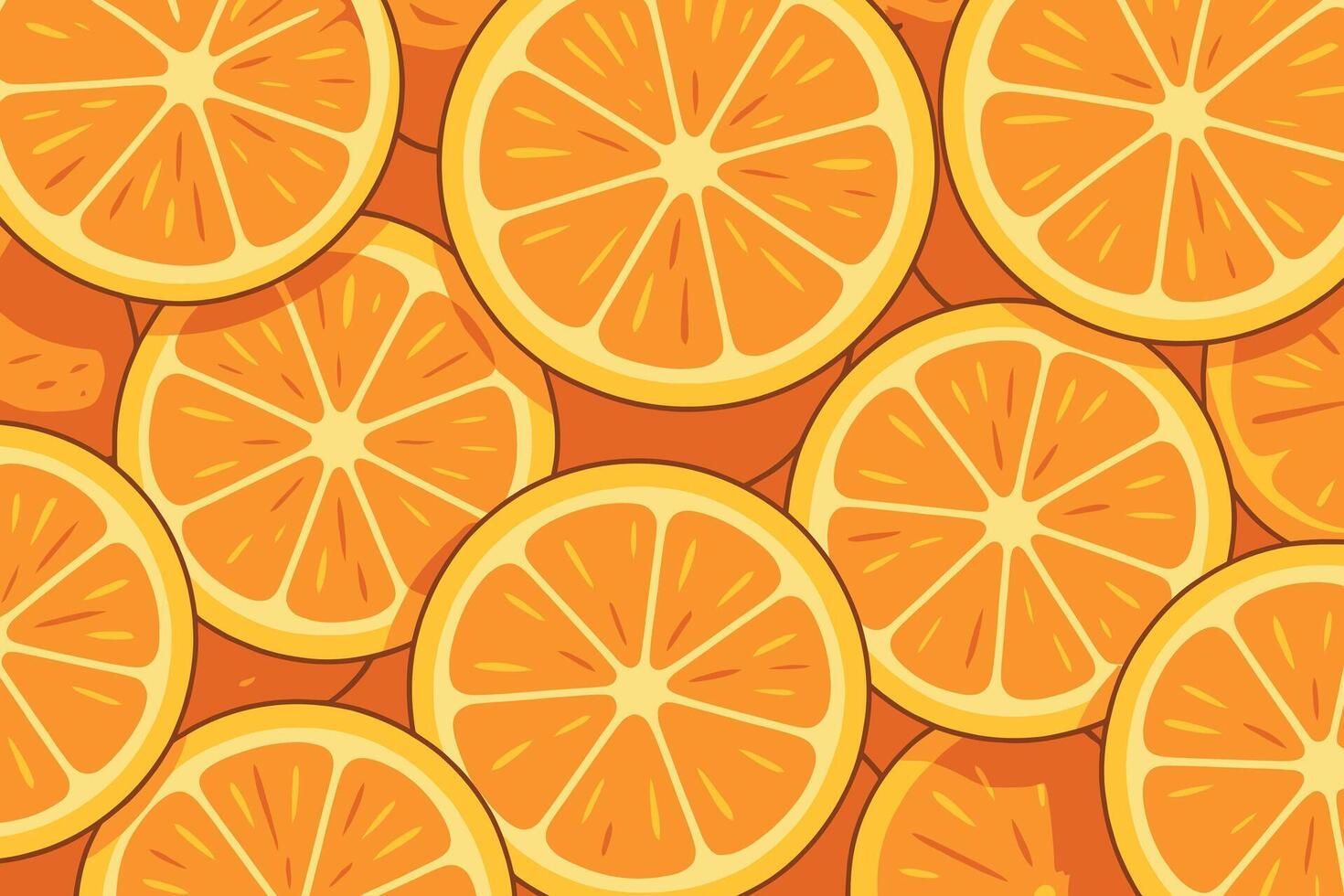 Orange Slice Pattern vector