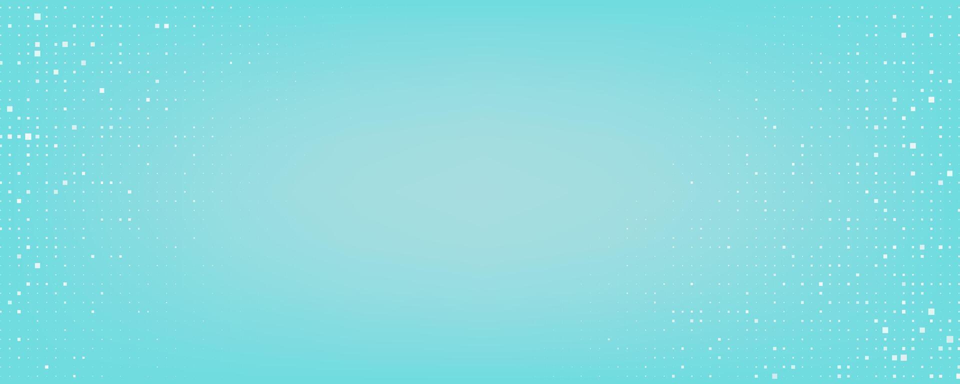 Trendy abstract background with digital pixel particles. Futuristic geometric style with light blue color and glowing light effect vector