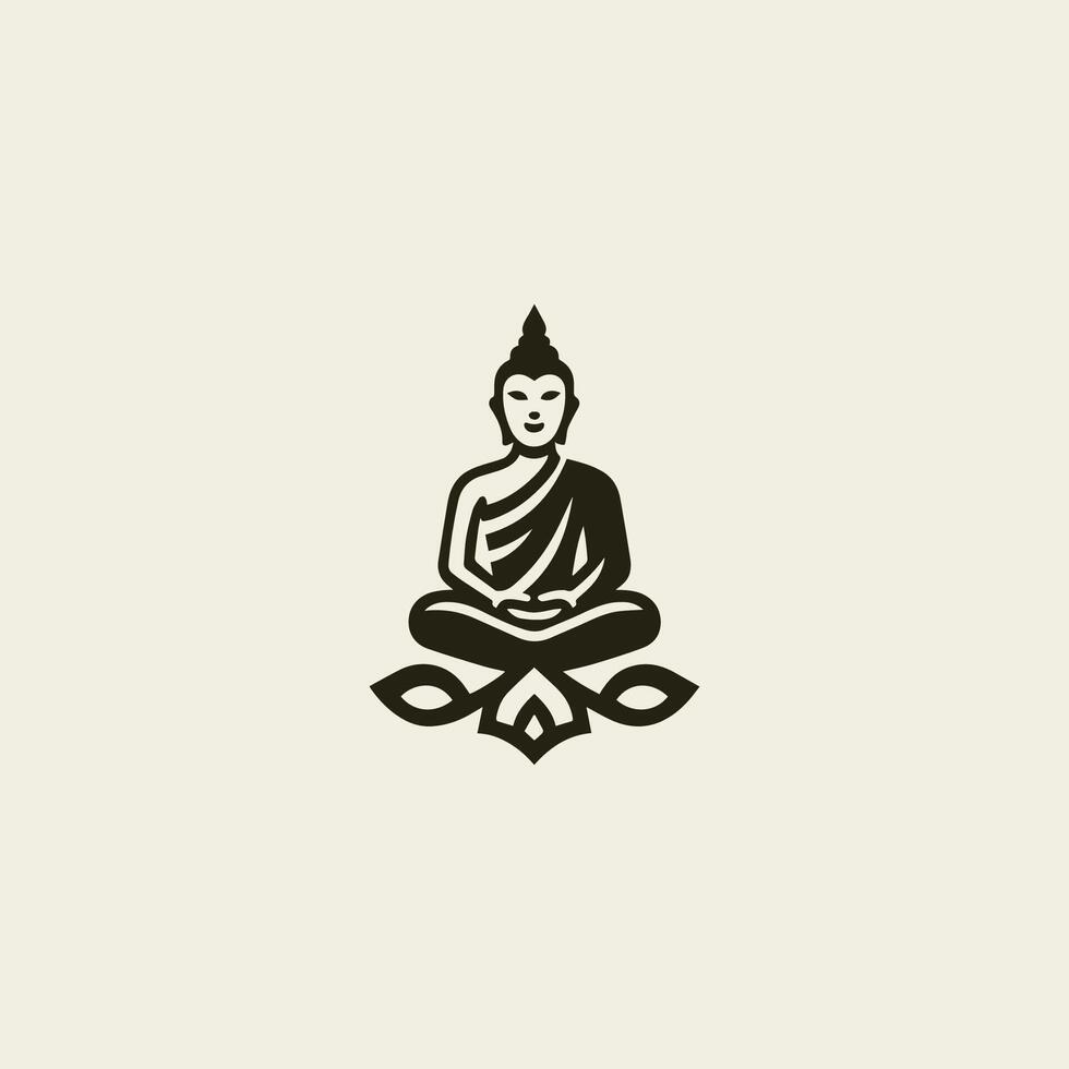 Buddhist Peaceful Logo vector