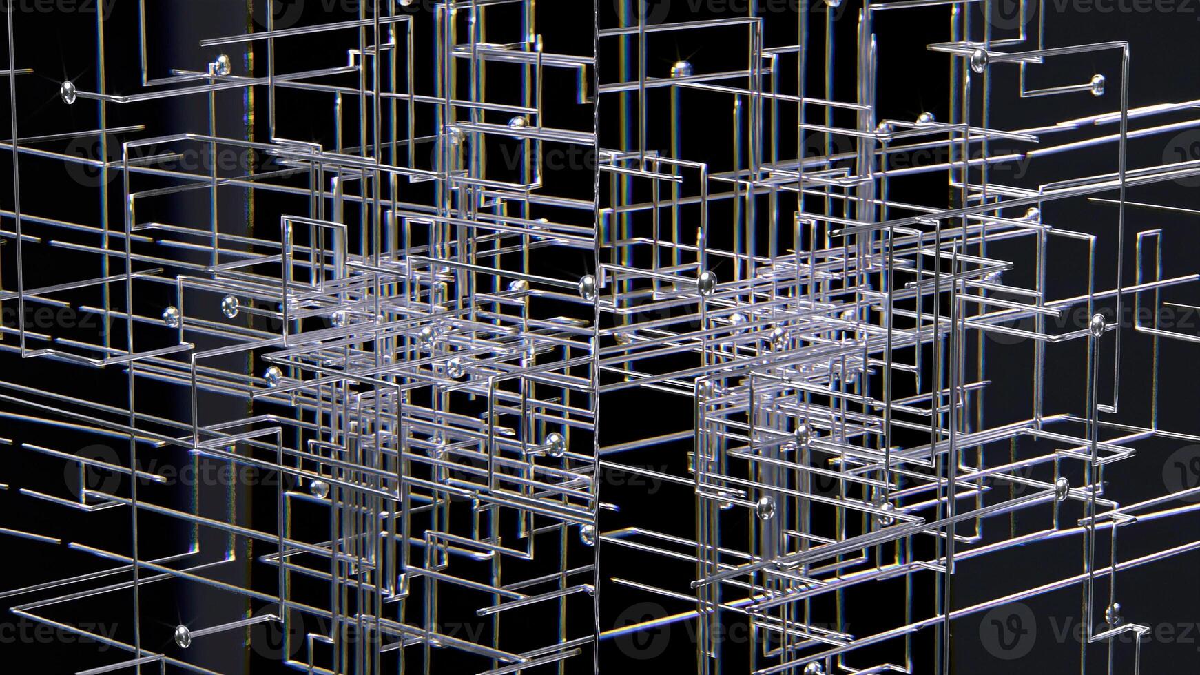 An Abstract Representation of Digital Grid Structures in an Inspiring Tech Design Context photo