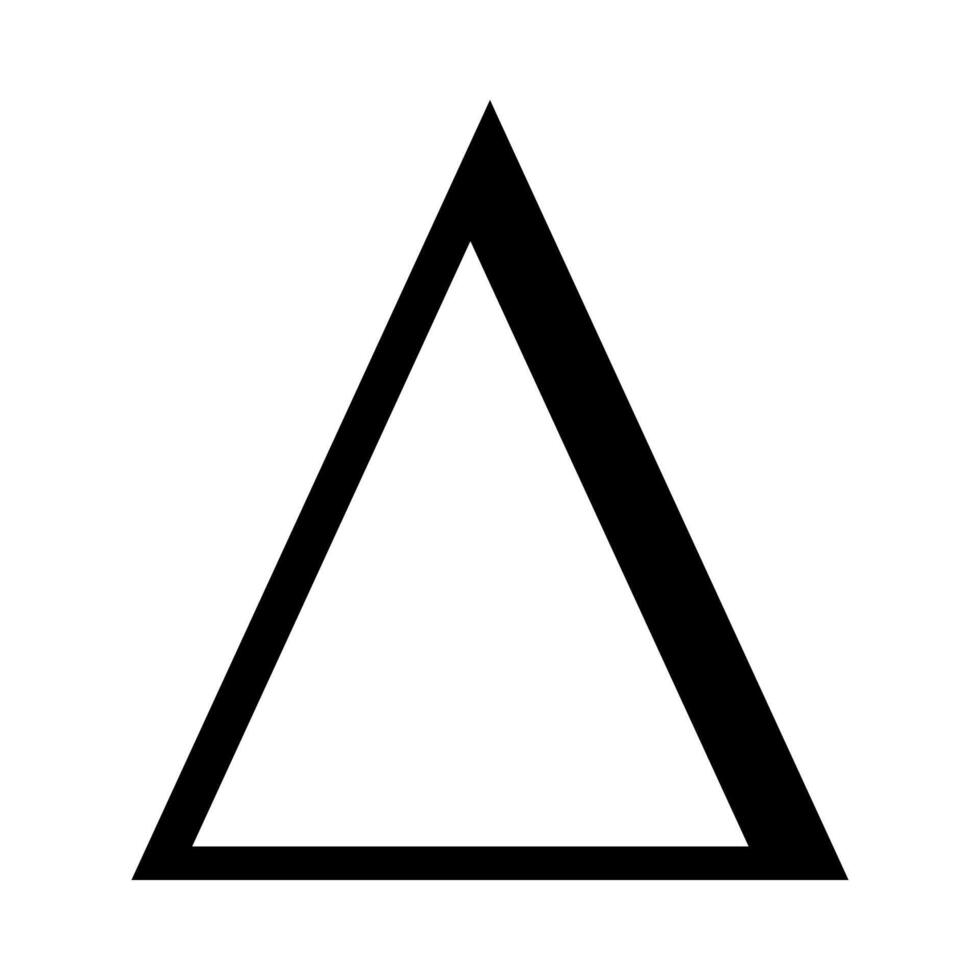 Greek letter Delta Symbol Bold Outline vector