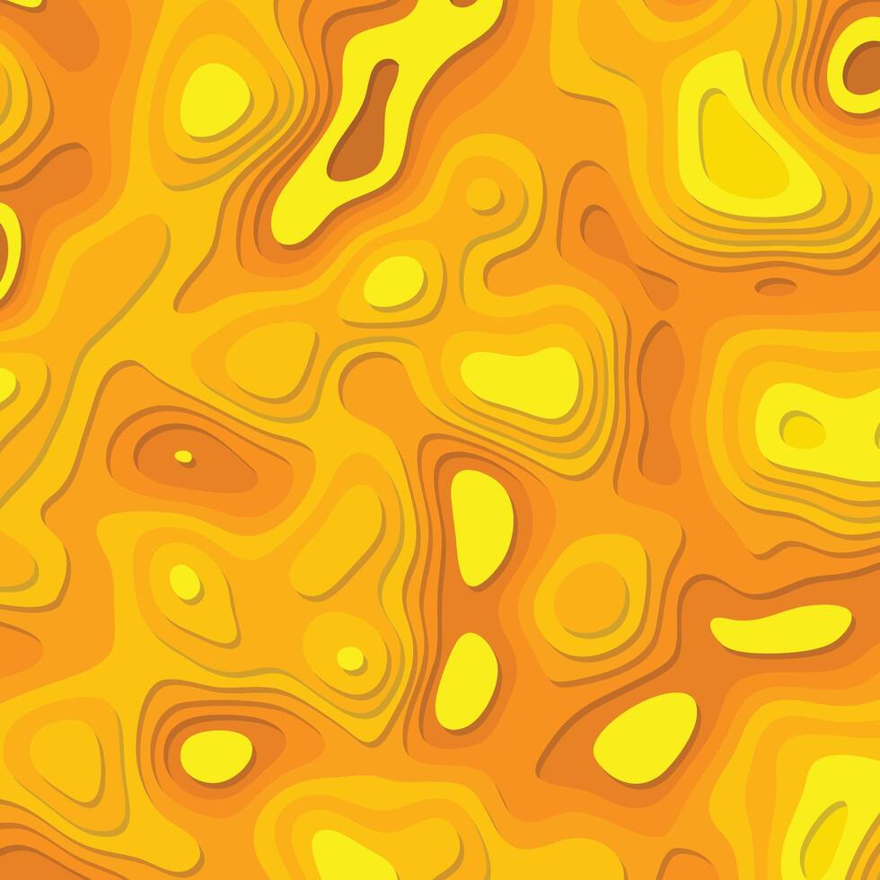 3d yellow orange background with paper cut shapes vector