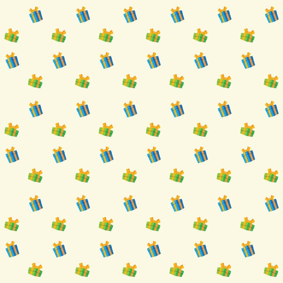 Green Gift boxes with ribbon seamless pattern background copy vector